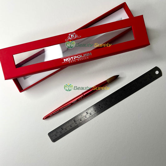 NP Red Aluminum Kolinsky Brush #14