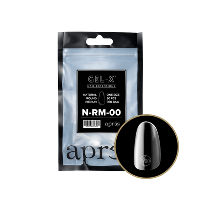 APRES Gel-X Natural Round Medium Refill