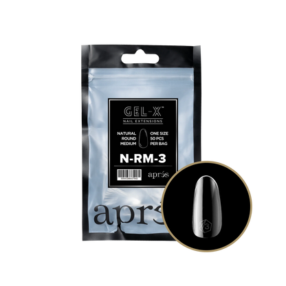 APRES Gel-X Natural Round Medium Refill