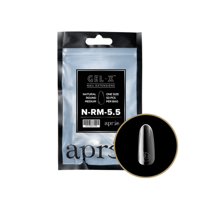 APRES Gel-X Natural Round Medium Refill