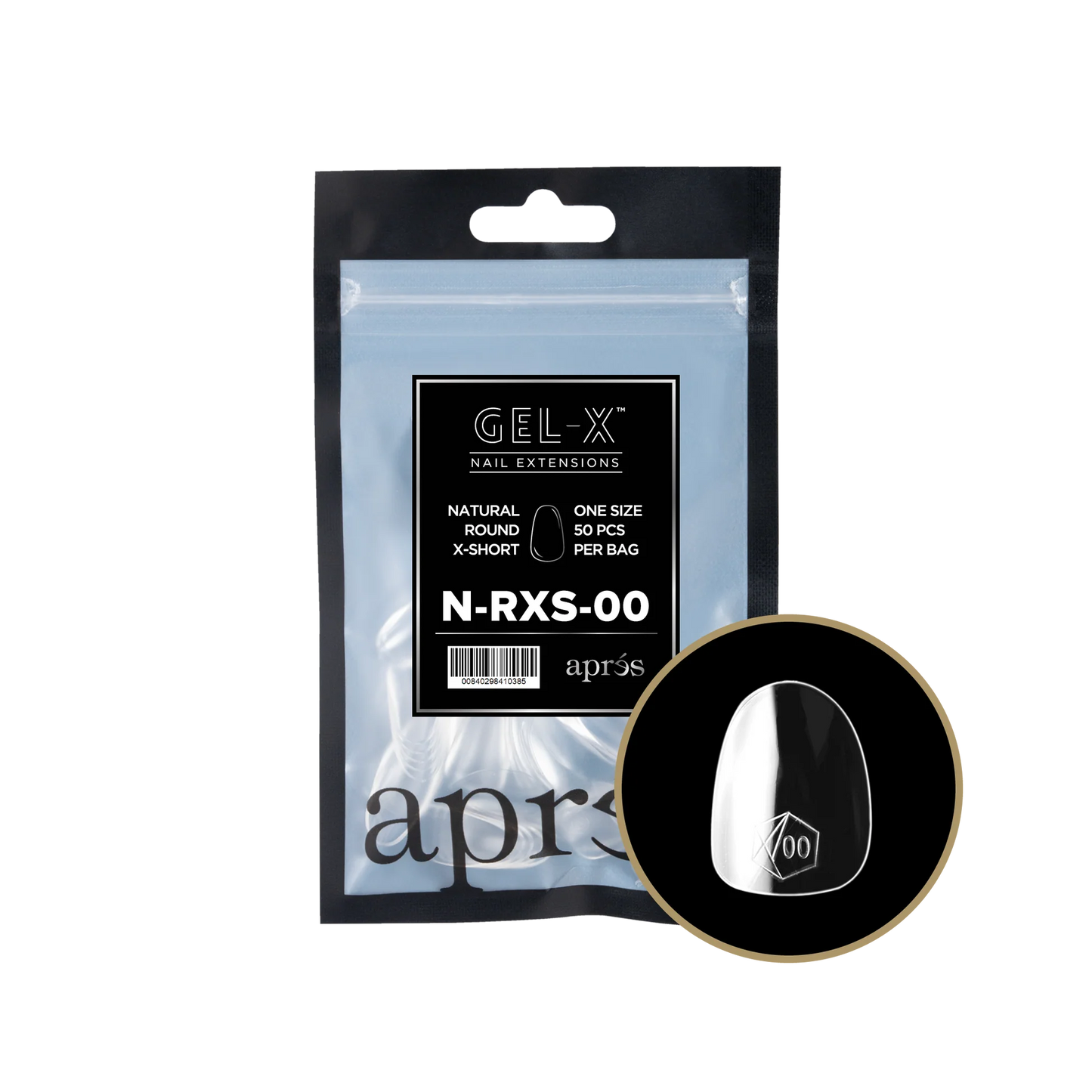 APRES Gel-X Natural Round Extra Short Refill