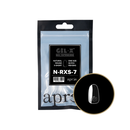 APRES Gel-X Natural Round Extra Short Refill