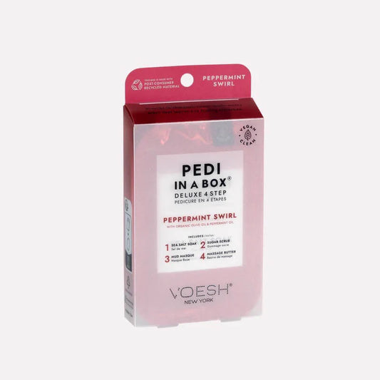 Voesh Pedi in a Box Deluxe 4 Step - Peppermint Swirl each *Limited Edition*