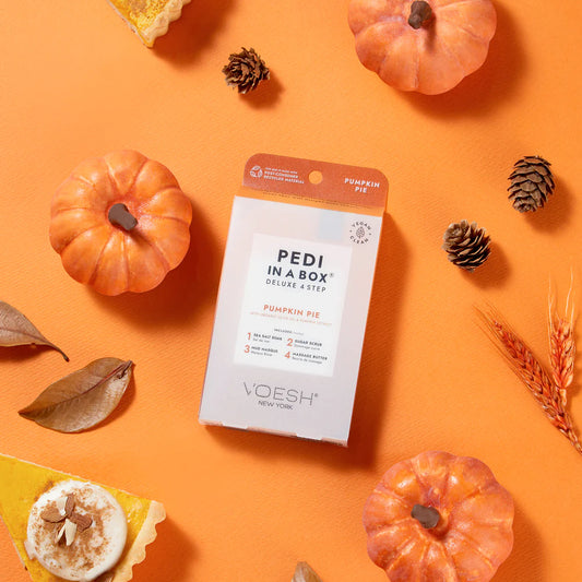 Voesh Pedi in a Box Deluxe 4 Step - Pumpkin Pie 50/case *Limited Edition*