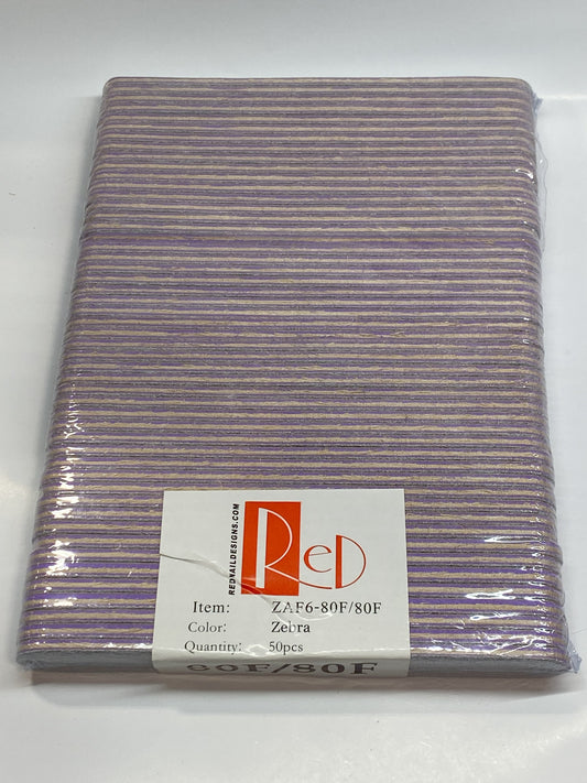 6" Zebra Files - 50ct