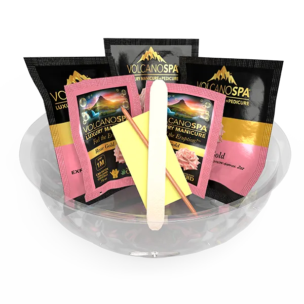 VolcanoSpa Luxury Manicure in a Bowl Rose Gold (30/Case)