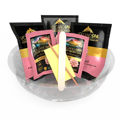 VolcanoSpa Luxury Manicure in a Bowl Rose Gold (30/Case)