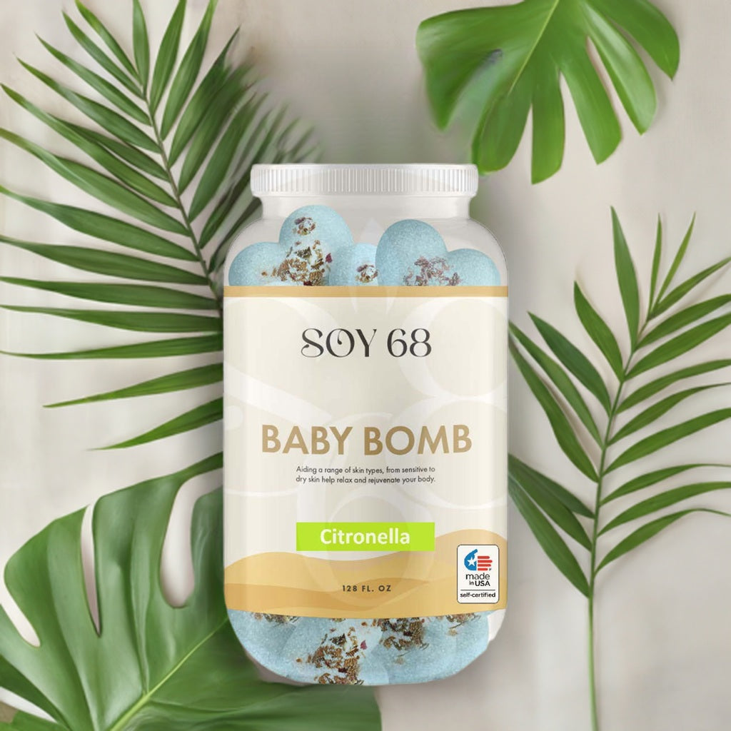 SOY 68 Heart Shaped Baby Bom Bath Soak (70 Each/Jar)