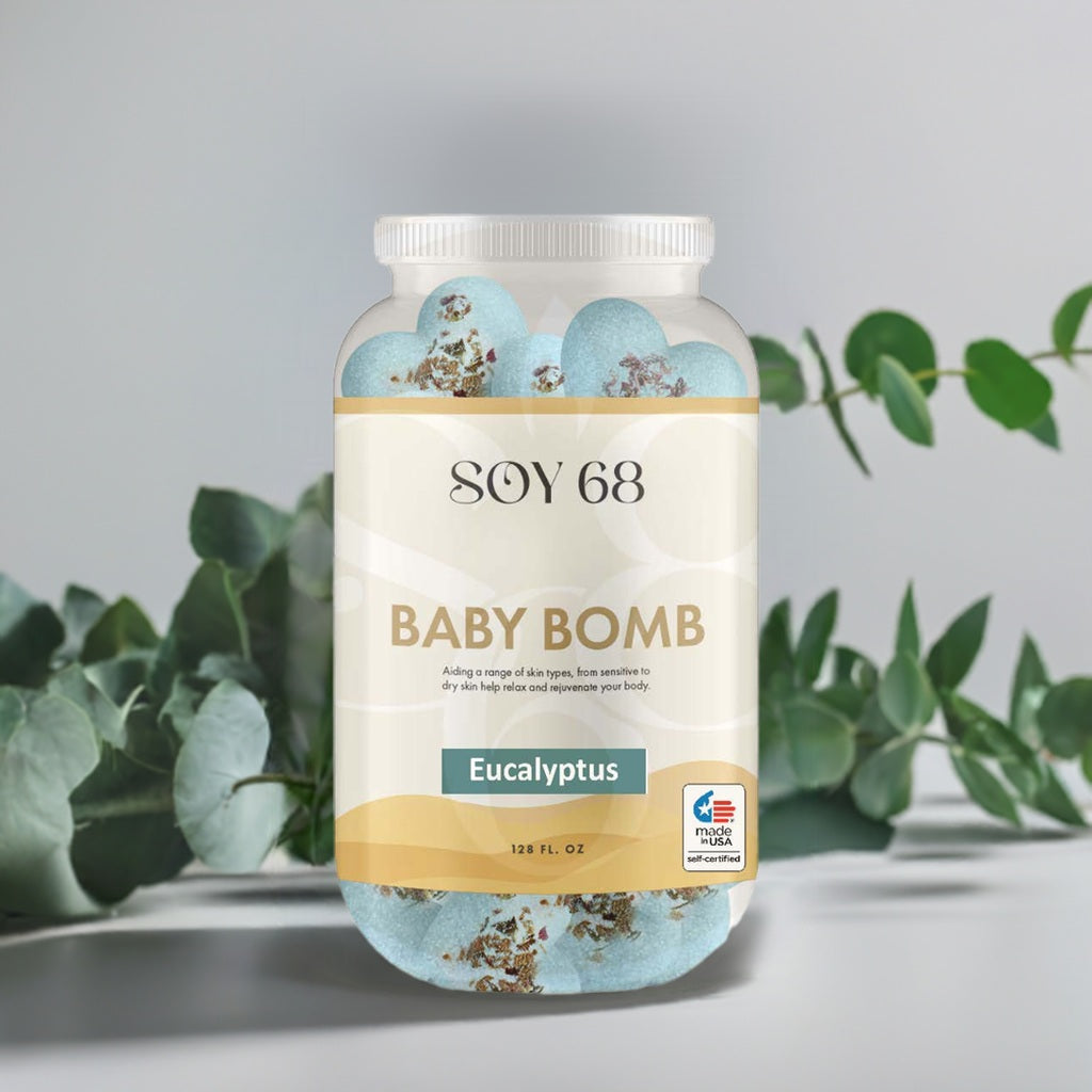 SOY 68 Heart Shaped Baby Bom Bath Soak (70 Each/Jar)