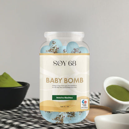 SOY 68 Heart Shaped Baby Bom Bath Soak (70 Each/Jar)