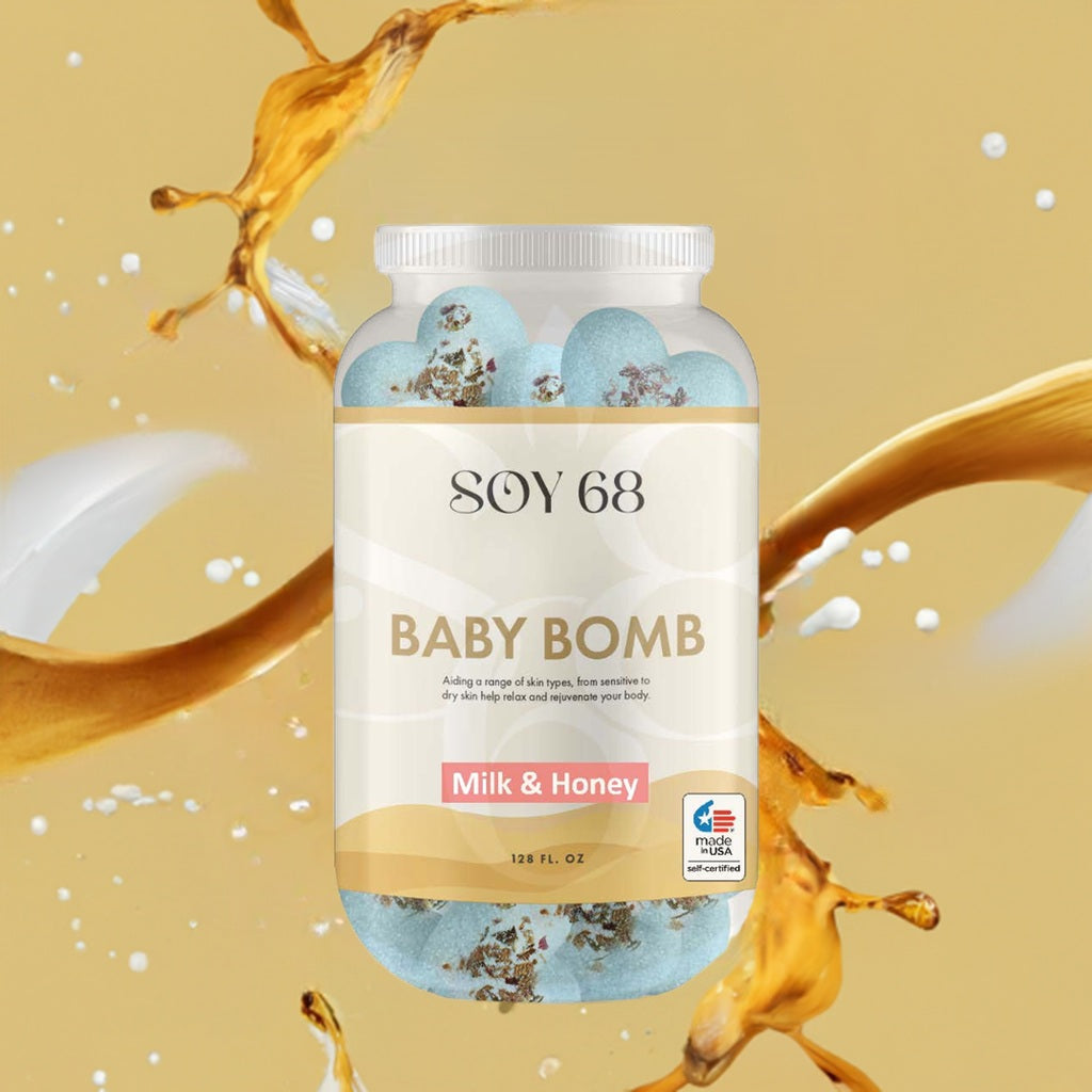 SOY 68 Heart Shaped Baby Bom Bath Soak (70 Each/Jar)