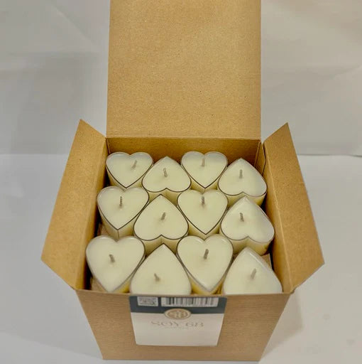 Soy 68 Heart Shaped Tealight Moisturizer Candle (60 ct. box)