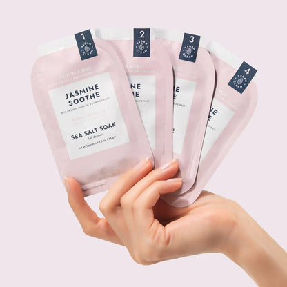 Voesh Pedi in a Box Deluxe 4 Step - Jasmine Soothe 50/case