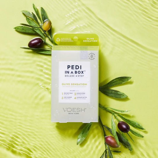 Voesh Pedi in a Box Deluxe 4 Step - Olive Sensation 50/case