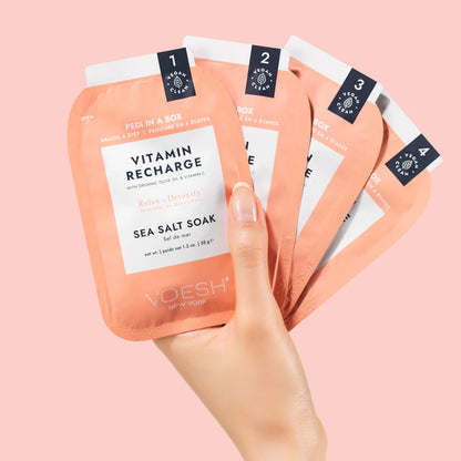 Voesh Pedi in a Box Deluxe 4 Step - Vitamin Recharge  50/case
