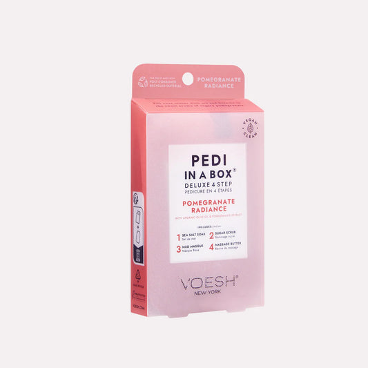 Voesh Pedi in a Box Deluxe 4 Step - Pomegranate Radiance 50/case
