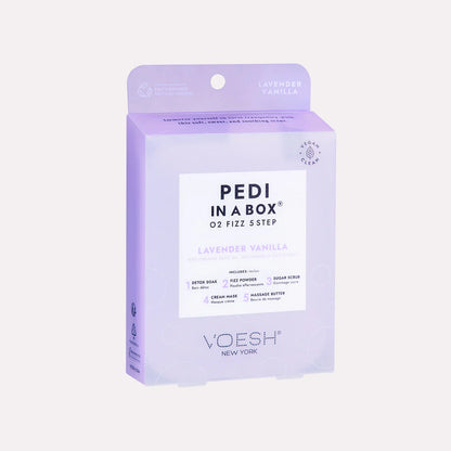 Voesh Pedi in a Box O2 Fizz 5 Step - Lavender Vanilla 50/case