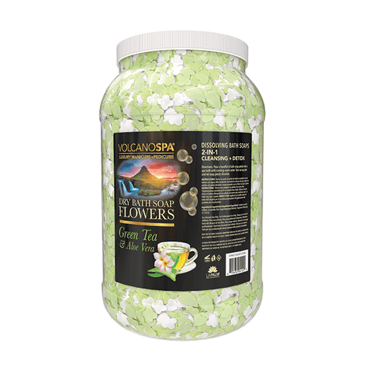 VolcanoSpa Dry Bath Flowers Green Tea & Aloe Vera Gallon