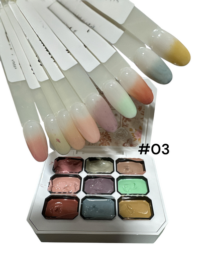 LIA 9 Color Cream Gel Palette ( " Pat-Pat Gel ")