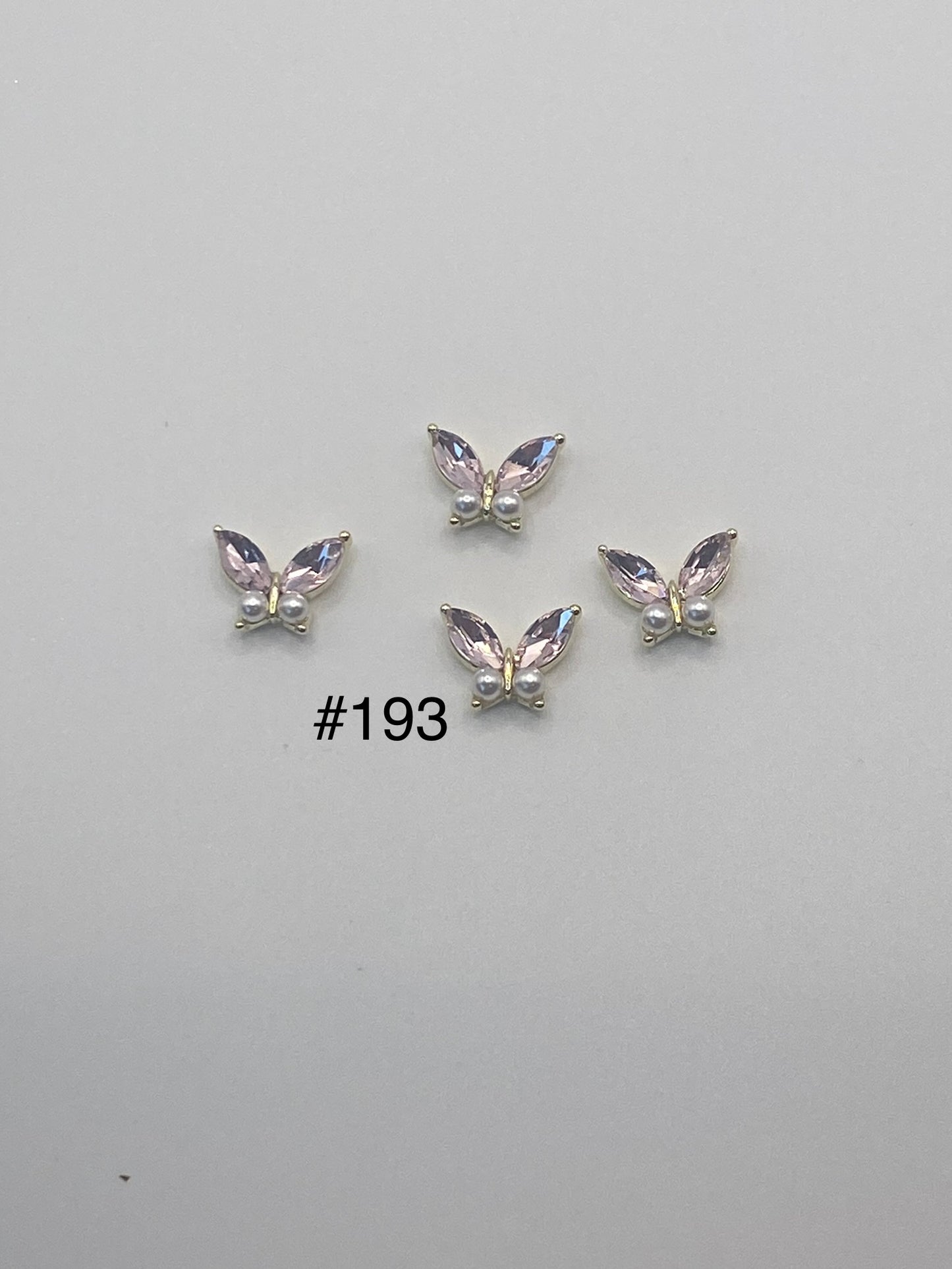 3D Charms Butterflies w Rhinestones #91