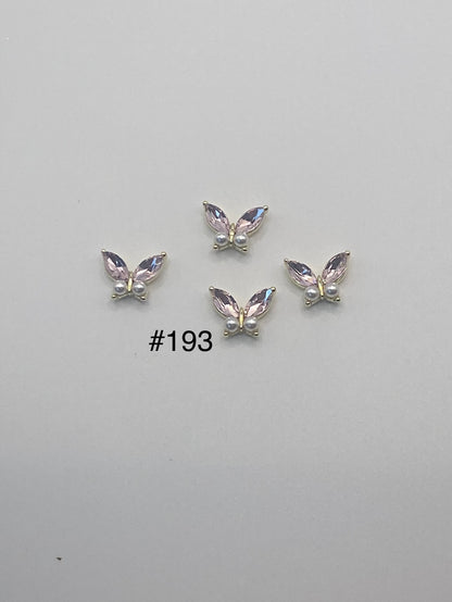 3D Charms Butterflies w Rhinestones #91