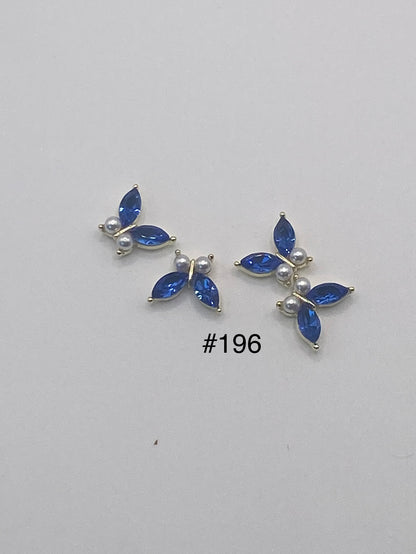 3D Charms Butterflies w Rhinestones #91