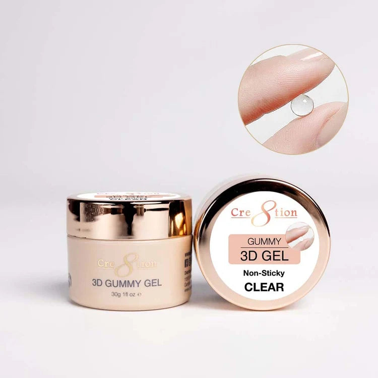 Cre8tion Hema Free Hard Gummy 3D Gel in Jar 1oz - Clear