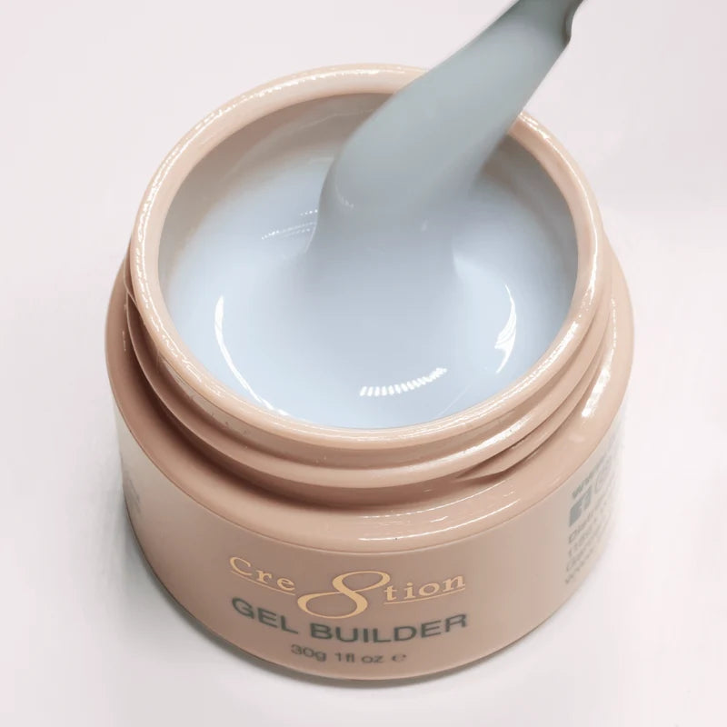 Cre8tion Overlay/Builder Gel in Jar 1oz - #01 Snow White