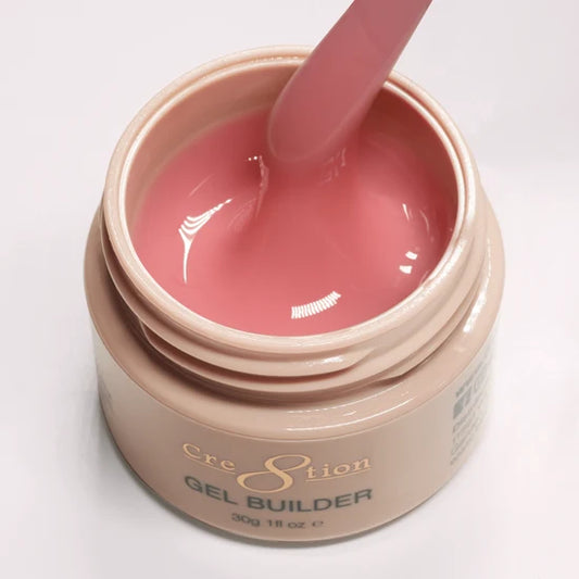 Cre8tion Overlay/Builder Gel in Jar 1oz - #17 Rose Chiffon Heart