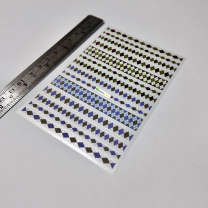 Argyle Print Sticker Decal