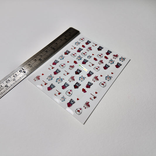 Valentines Love Letter Bear Sticker Decal