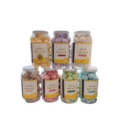 SOY68 Round Shaped Baby Bomb Bath Soak (55 Each/Jar)