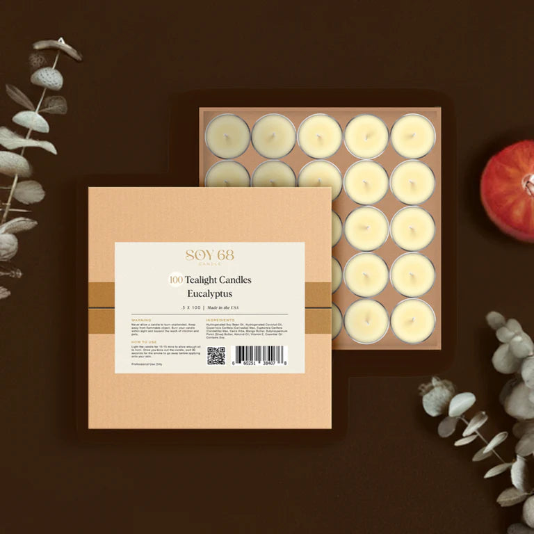 Soy 68 Round Tealight Moisturizer Candle (100 ct box)