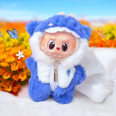 Doll Clothes fits Labu  #075 Blue Monster Onsies