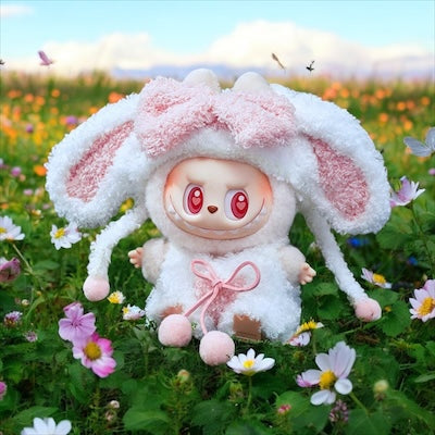Doll Clothes fits Labu  #060 Fluffy White Bunny Costume