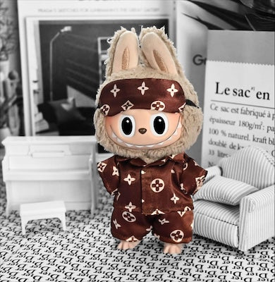 Doll Clothes fits Labu  #078 Designer PJs Brown