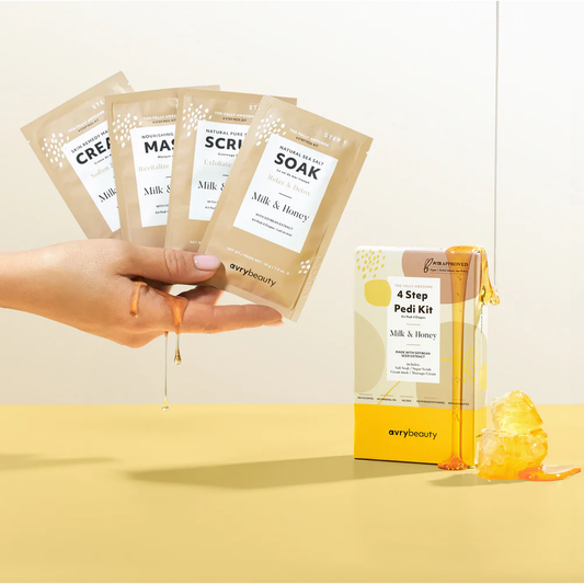 Avry Beauty 4 Step Pedi Kit - Milk & Honey