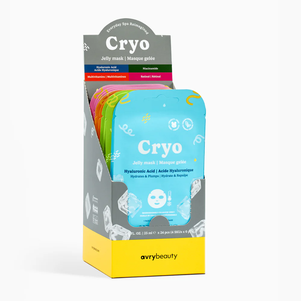Avry Beauty Cryo Jelly Facial Mask - Assorted 24 Ct Box