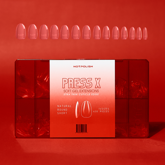 NotPolish Press X Natural Round Short Tip Box