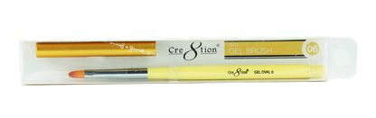 CRE8 Oval Gel Brush with Yellow Wood Handle - Size 10