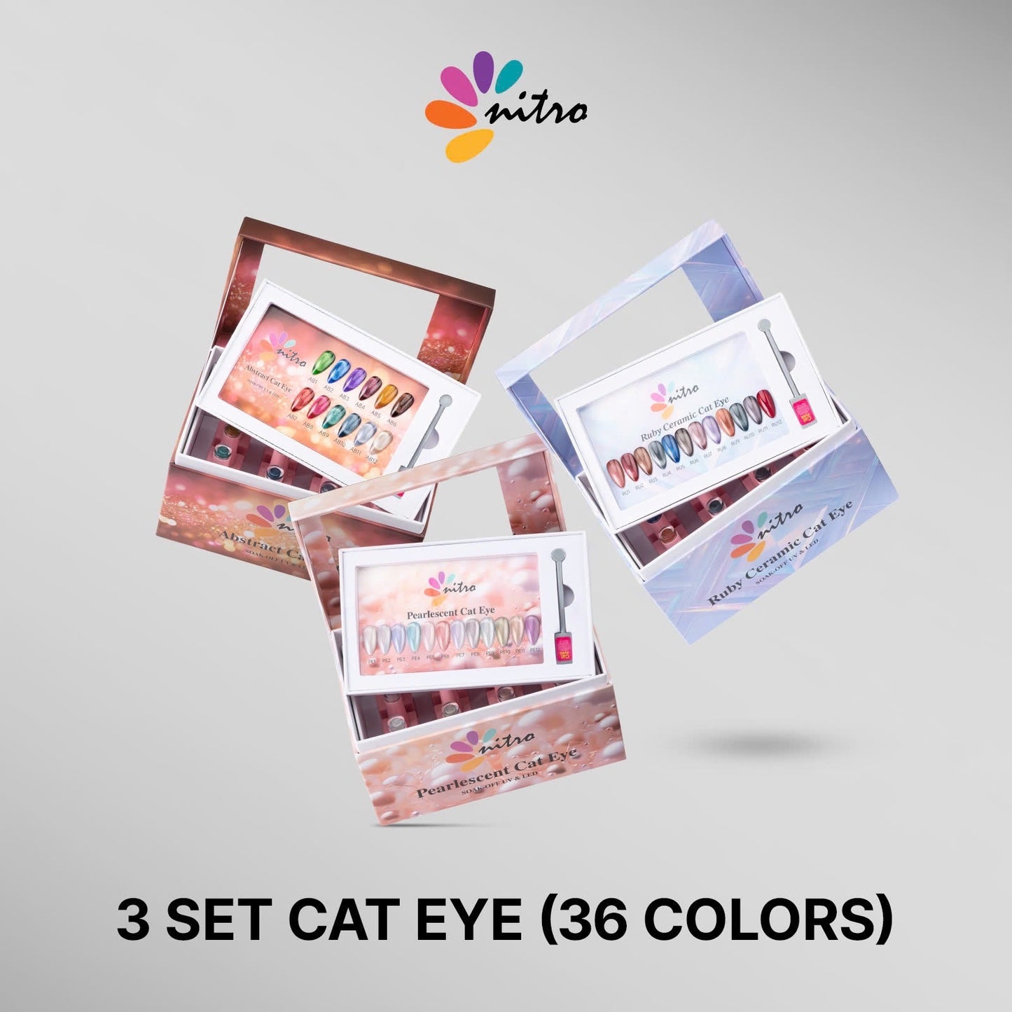 NITRO Cat Eye Gel Collection Bundle - 36 Colors