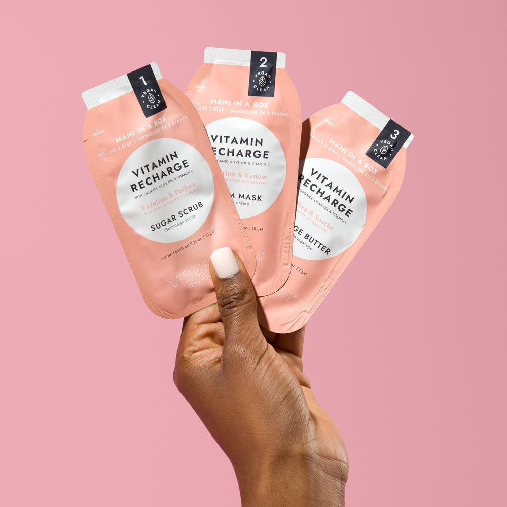 Voesh Mani in a Box Waterless 3 Step - Vitamin Recharge (Single Kit)