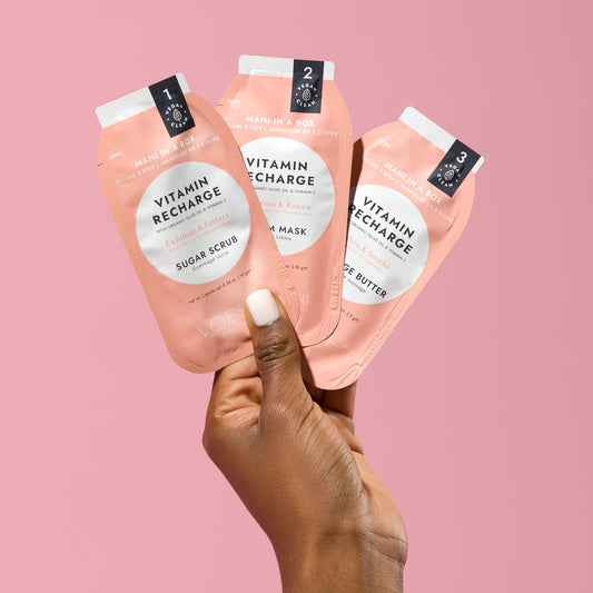 Voesh Mani in a Box Waterless 3 Step - Vitamin Recharge (Single Kit)