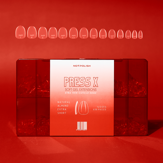 NotPolish Press X Natural Almond XShort Tip Box