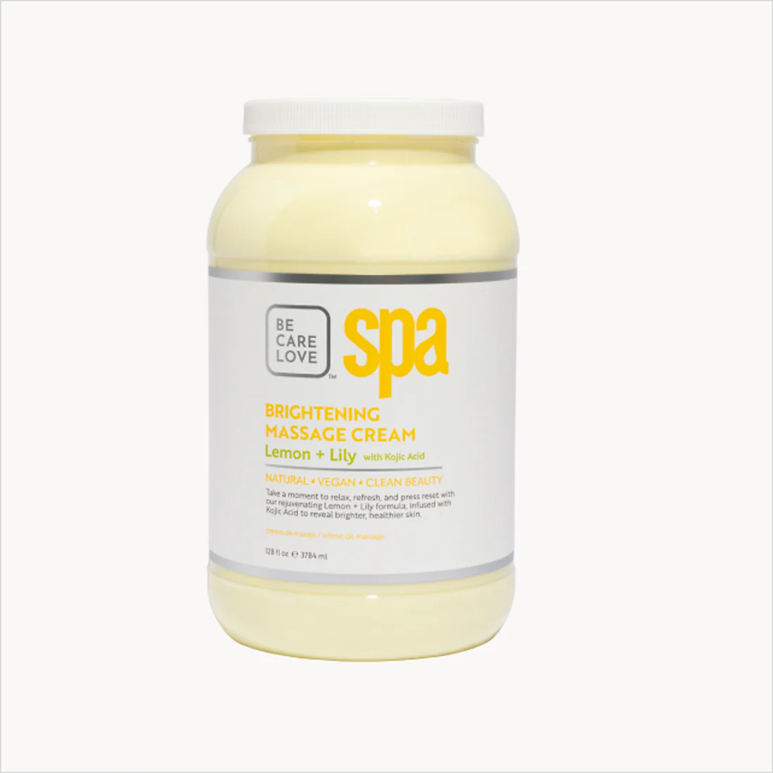 BCL Massage Cream Brightening Lemon + Lily  w Kojic (128 oz)