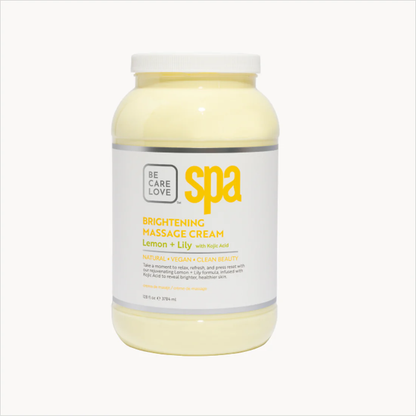 BCL Massage Cream Brightening Lemon + Lily  w Kojic (128 oz)
