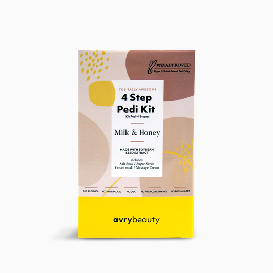 Avry Beauty 4 Step Pedi Kit - Milk & Honey