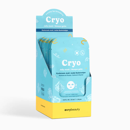 Avry Beauty Cryo Jelly Facial Mask - Hyaluronic Acid 24 Ct. Box