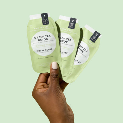 Voesh Mani in a Box Waterless 3 Step - Green tea (Single Kit)