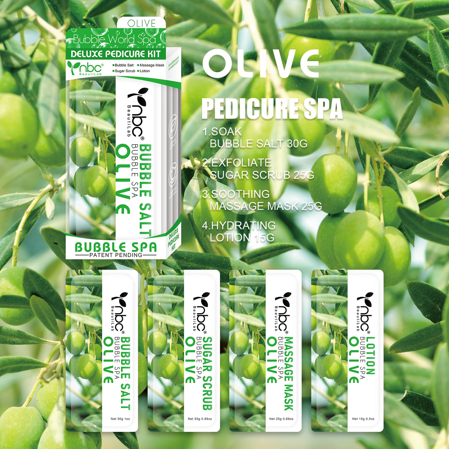 NBC 4in1 Bubble Spa Pedicure Kit (50/Case)